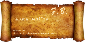 Faluba Beáta névjegykártya