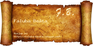 Faluba Beáta névjegykártya